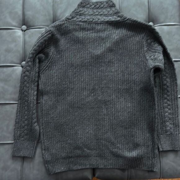 Men's Gray Sweater with Buckle Accents - Picture 2 of 2